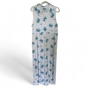 Vintage Zip Code Butterfly Cotton Maxi Dress – XL